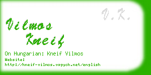 vilmos kneif business card